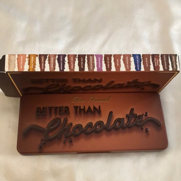 Too Faced Better Than Chocolate Cocoa-Infused 18 Pan Eyeshadow Palette 19.8g NIB - Picture 14 of 15